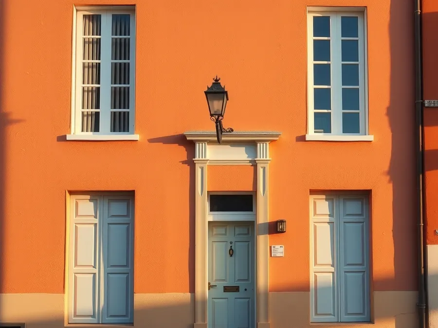 Façade toulousaine en brique rose fraîchement rénovée avec volets gris clair