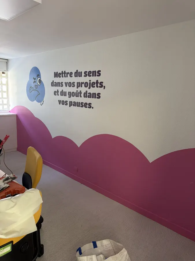 Peinture décorative d'un espace de coworking à Toulouse, photo 8